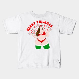 Merry Thickmas Christmas Babe Kids T-Shirt